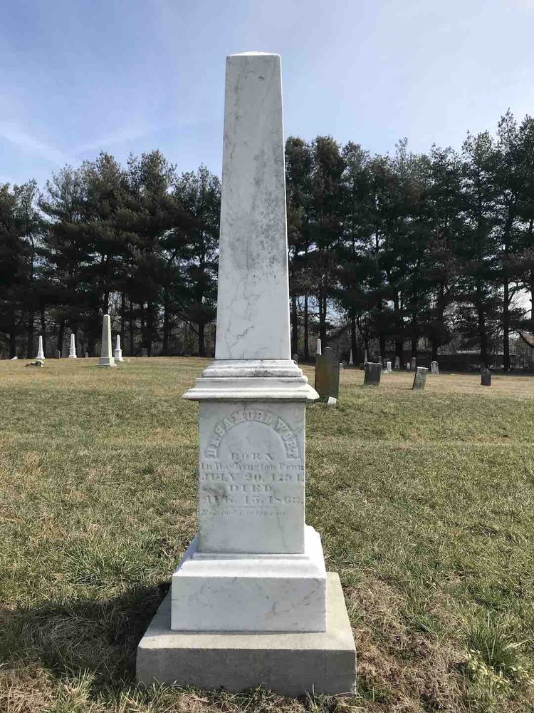 Dr. Samuel Wort's Grave Marker